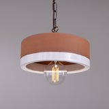 Seville Ceramic Pendant - Antique Brass