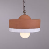 Seville Ceramic Pendant - Antique Brass