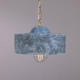 Seville Ceramic Pendant - Satin Brass