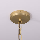 Seville Ceramic Pendant - Satin Brass