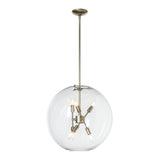 Sfera 6-Light Pendant, shown in Modern Brass, by Hubbardton Forge