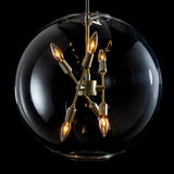 Sfera 6-Light Pendant detail in Modern Brass, by Hubbardton Forge