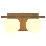 Sfera Wall Sconce 2 Lights Louro Freijo By Accord