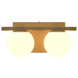 Sfera Wall Sconce 2 Lights Oragnic Gold By Accord