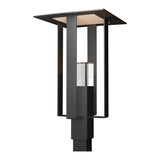 Shadow Box Outdoor Post Lantern in Coastal Black by Hubbardton Forge