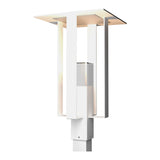 Shadow Box Outdoor Post Lantern in Coastal White by Hubbardton Forge