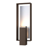 Shadow Box Outdoor Wall Light Large in Coastal Bronze, Coastal White by Hubbardton Forge