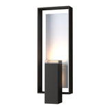 Shadow Box Outdoor Wall Light Large in Coastal Oil Rubbed Bronze, Coastal White by Hubbardton Forge