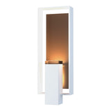 Shadow Box Outdoor Wall Light Large in Coastal White, Coastal Bronze by Hubbardton Forge