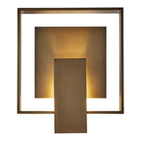 Shadow Box Outdoor Wall Light Medium, shown in Coastal Bronze, Coastal Bronze, by Hubbardton Forge