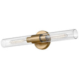 Shea Vanity Light Lacquered Brass By Lark Living - Side View3