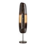 Shield Floor Lamp Medium, shown in Dark Smoke, Dark Smoke, by Hubbardton Forge