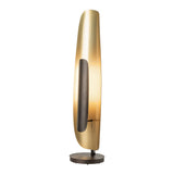 Shield Floor Lamp Short, shown in Oil Rubbed Bronze, Modern Brass, by Hubbardton Forge