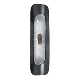Shield Wall Sconce Small, shown in Black, Clear Steel, by Hubbardton Forge