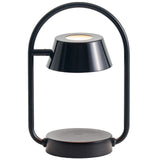 Shiny Black Olo Ring Portable Table Lamp by Seed Design
