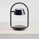 Shiny Black Olo Ring Portable Table Lamp by Seed Design