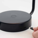 Shiny Black Olo Ring Portable Table Lamp by Seed Design Details