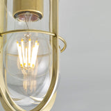Ship s Companionway Outdoor Flushmount Polished Brass And Clear Glass By Original BTC Detailed View