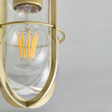 Ship s Companionway Outdoor Flushmount Polished Brass And Clear Glass By Original BTC Detailed View 1