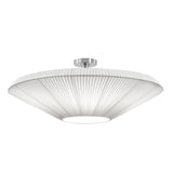 Siam 80 Semi Flush Mount White Translucent Ribbon By Bover