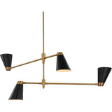 Signoret Chandelier — 21", Burnished Brass