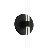 Silas Wall Sconce — 10", Clear, Midnight Black