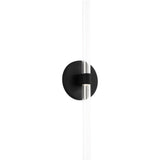 Silas Wall Sconce — 18", Clear, Midnight Black