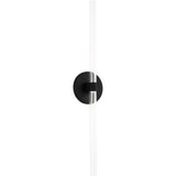 Silas Wall Sconce — 24", Clear, Midnight Black