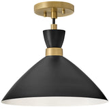 Simon Convertible Pendant Light Black By Lark Living - Front View