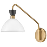 Simon Plug-In Wall Sconce Black Cased Opal By Lark Living