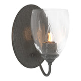 Simple Lines Wall Sconce Small in Natural Iron by Hubbardton Forge