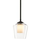 Simple Mini Pendant, shown in Dark Smoke, by Hubbardton Forge