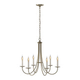 Simple Sweep 6 Arm Chandelier in Soft Gold by Hubbardton Forge