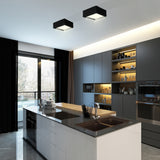 Single Ceramic Flush Mount Black By Geo Contemporary Lifestyle View