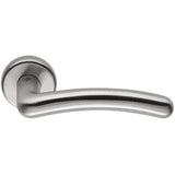 Sirio Door Lever in Satin Chrome by Colombo Design
