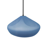 Sky Blue-Black Cord Crease Large Ceramic Pendant by Justice Design