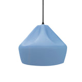 Sky Blue-Black Cord Crease Small Ceramic Pendant by Justice Design