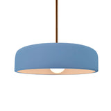 Sky Blue Rigid Stem Kit Ceramic Medium Spire Pendant by Justice Design