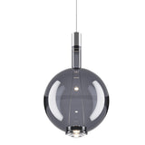 Sky-Fall Round Pendant Light Large Glossy Smoke By Lodes