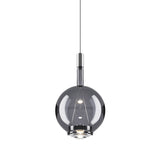 Sky-Fall Round Pendant Light Medium Glossy Smoke By Lodes