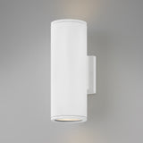 Small Up Down Outdoor Wall Light Satin White By Hinkley Lifestyle View