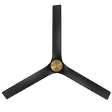 Smooth Flush Fan Soft Brass Matte Black By Modern Forms - Down View1