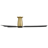 Smooth Flush Fan Soft Brass Matte Black By Modern Forms - Side View1