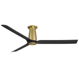 Smooth Flush Fan Soft Brass Matte Black By Modern Forms