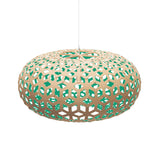 Snowflake Pendant Light 31 Inch Bamboo Aqua By David Trubridge