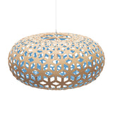 Snowflake Pendant Light 39 Inch Bamboo Blue By David Trubridge