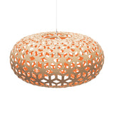 Snowflake Pendant Light 39 Inch Bamboo Orange By David Trubridge