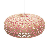 Snowflake Pendant Light 39 Inch Bamboo Pink By David Trubridge
