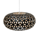 Snowflake Pendant Light 39 Inch Black Bamboo By David Trubridge