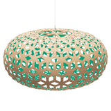 Snowflake Pendant Light 63 Inch Bamboo Aqua By David Trubridge